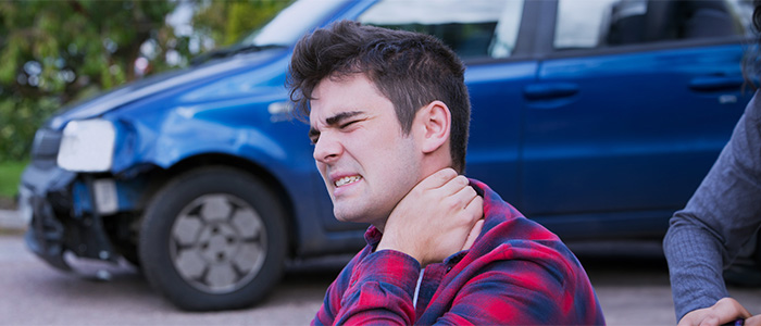 a guy with neck pain from auto injury
